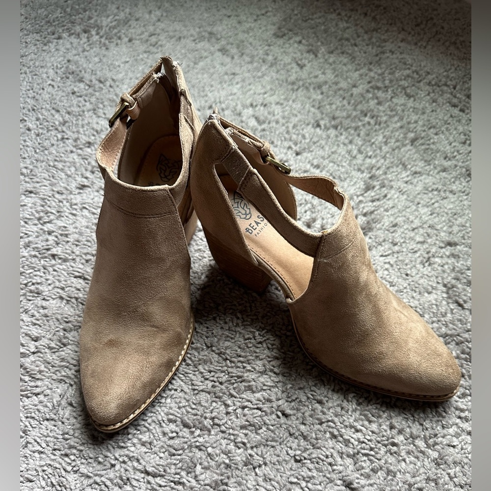 Beige Ankle Boots for Women